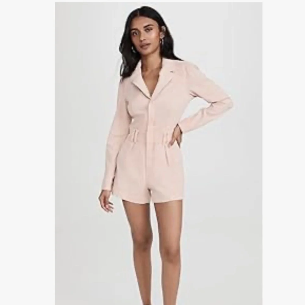 PAIGE “Meg” Romper in Vintage Pink Valentine Size 6 | Long Sleeve Utility